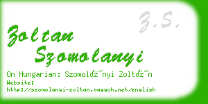 zoltan szomolanyi business card